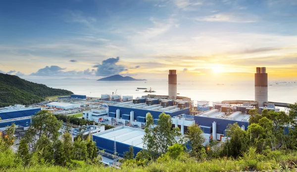 석유 화학 산업의 찬란 한 빛 — 스톡 사진