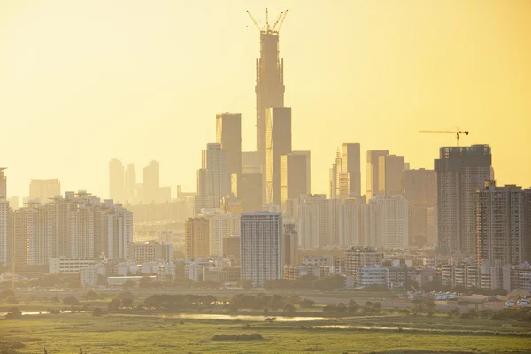 Por do sol em hong kong campo — Fotografia de Stock