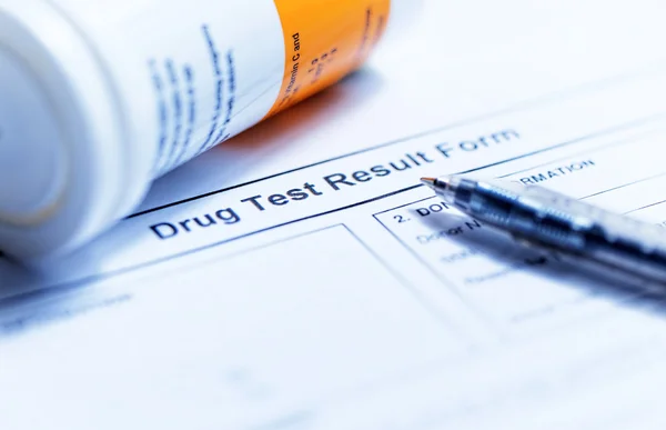 Drug test leeg formulier — Stockfoto