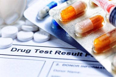 Drug test report clipart