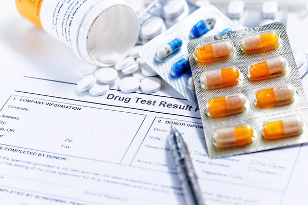 Rapporto sul test antidroga — Foto Stock