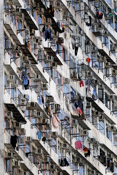 Apartamentos antigos em Hong Kong — Fotografia de Stock