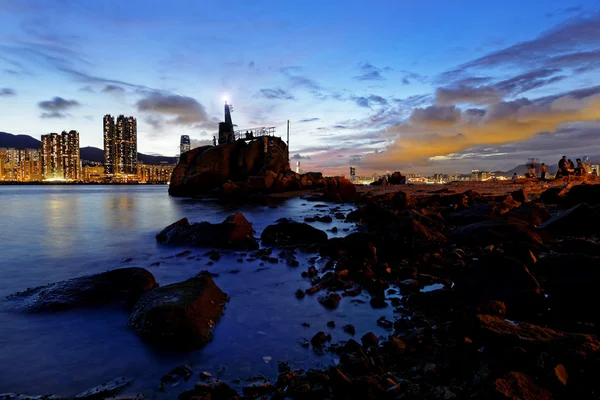 Hong kong zonsondergang — Stockfoto