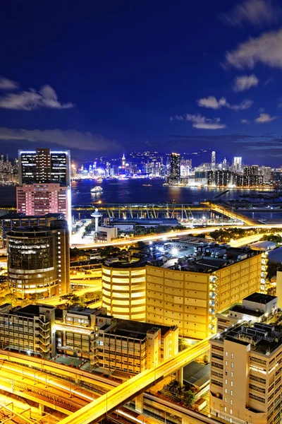 Kowloon en la noche — Foto de Stock