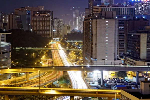 Hong Kong 's nachts — Stockfoto