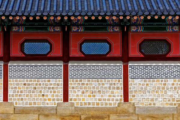 Ziegelmauer im chinesischen Stil — Stockfoto