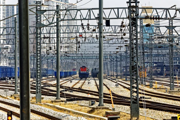 Railway in seoul city at day — Stock Photo, Image