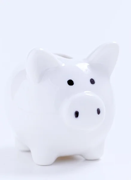 White piggy bank — Stock Photo, Image