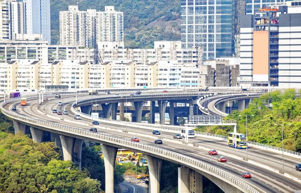 Hong Kong 高速道路橋の上を見る — ストック写真
