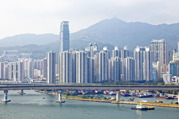 Pont de train à grande vitesse à Hong Kong — Photo