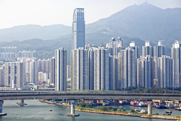 Pont de train à grande vitesse à Hong Kong — Photo