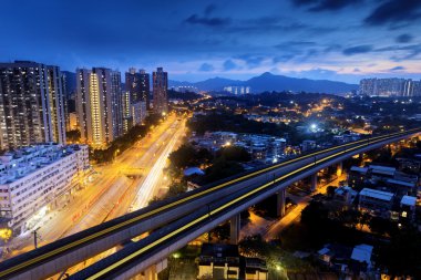 Hong Kong Kentsel şehir gece