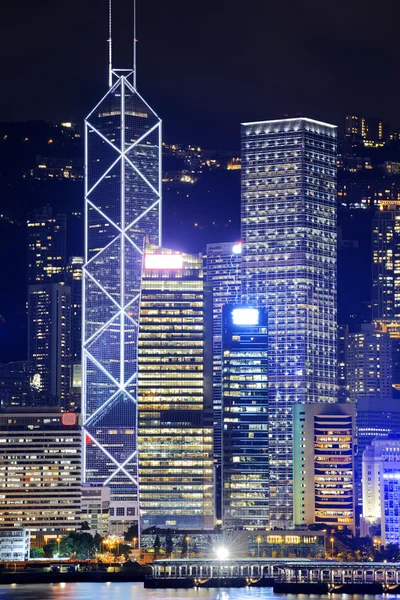 Hong Kong à noite — Fotografia de Stock