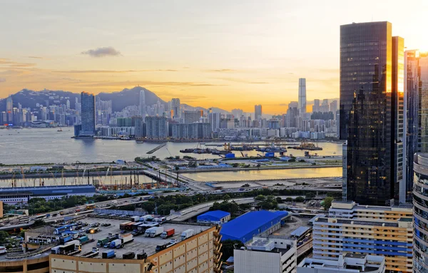 Hong kong ao pôr-do-sol — Fotografia de Stock