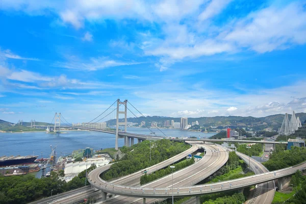 Tsing ma bridge at day — Stock Photo, Image