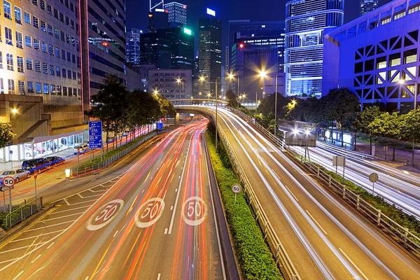 Busy traffic night — Stock Photo, Image