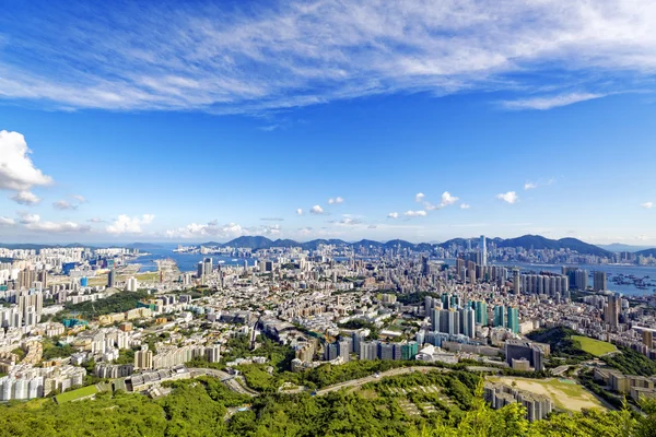 Hong kong panorama udsigt - Stock-foto