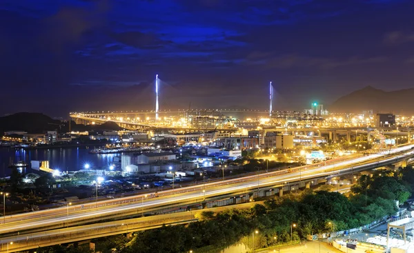 West Kowloon Corridor snelweg brug — Stockfoto