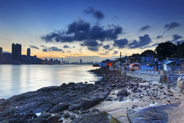 Fishing Village under Magic Hour — Stock Photo, Image