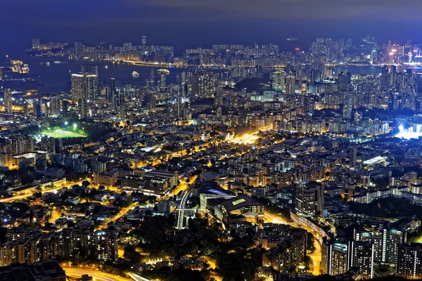 Hongkong på natten — Stockfoto