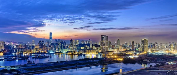 香港市の夕日 — ストック写真