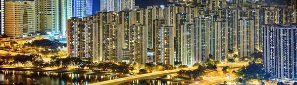 Noc w Hongkongu — Zdjęcie stockowe