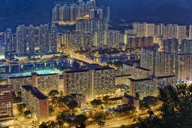 Hong Kong Sha Tin alan gece