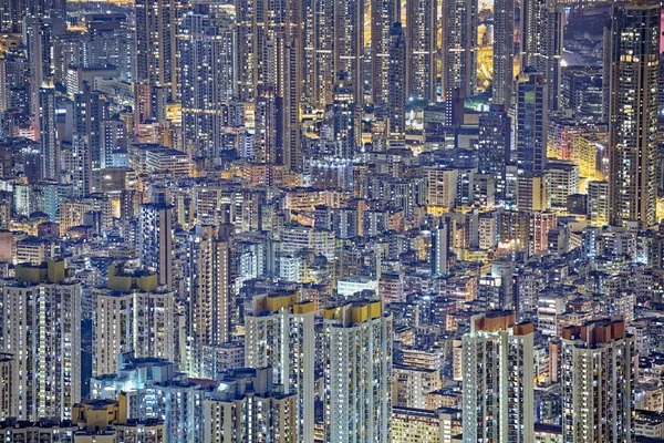 Hong kong cidade à noite — Fotografia de Stock