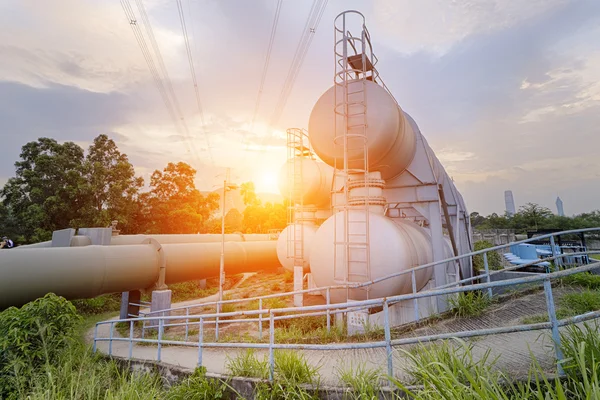 Fábrica de refinerías de petróleo y gas —  Fotos de Stock