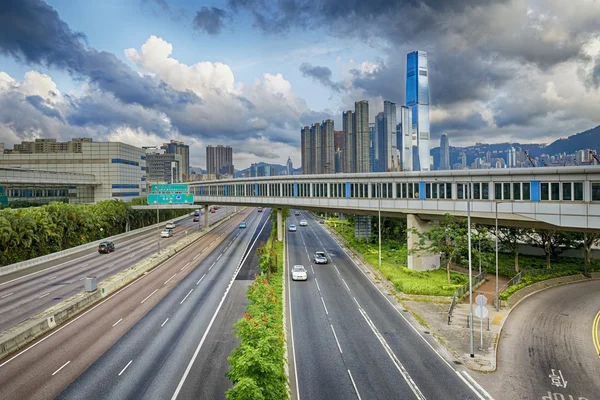 Hong kong autostrady ruchu — Zdjęcie stockowe