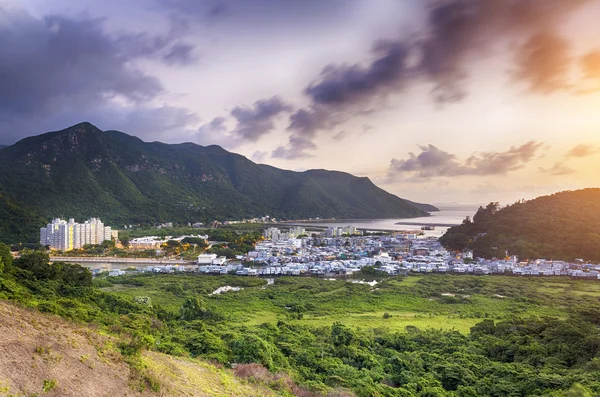 Puesta de sol en Tai O, Hong Kong — Foto de Stock