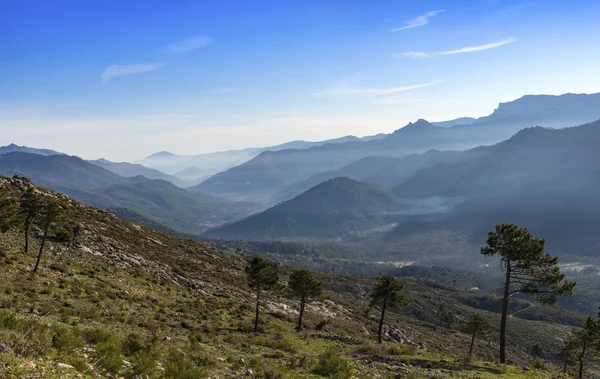 Widok na pasmo górskie Sierra Cazorla — Zdjęcie stockowe