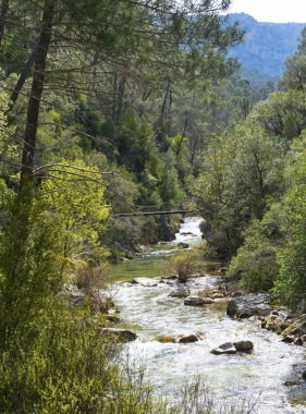 Nehir Borosa iz Sierra Cazorla dağ yürüyüş