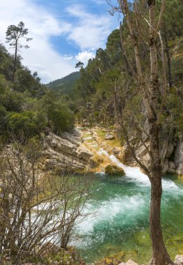 Nehir Borosa iz Sierra Cazorla dağ yürüyüş