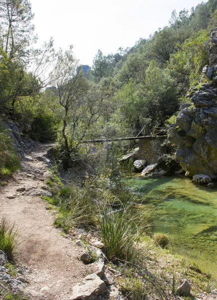 Borosa rzeka, szlak pieszy w pasmo górskie Sierra Cazorla — Zdjęcie stockowe