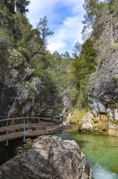 Trilha de passeio do rio Borosa na Serra Cazorla — Fotografia de Stock