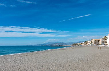 Torrenueva 'daki sahil manzarası, Granada ili, Endülüs, İspanya