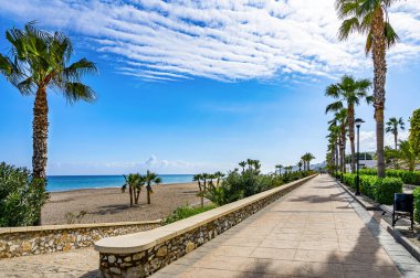 Mojacar Beach looking East, Mojacar, Almeria, Andalusia, Spain clipart