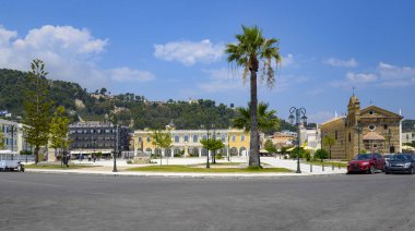 Solomos Meydanı, Zakynthos Kasabası, İyon Adaları, Yunanistan,