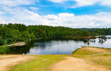 Tarn Gölü Coniston yakınlarında, Lake District, Cumbria, İngiltere, İngiltere