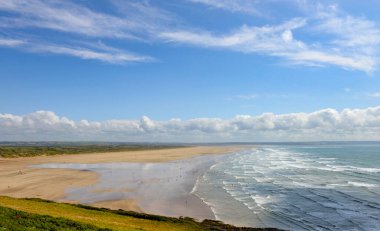Saunton Sands Sahili, Braunton Köyü yakınlarında, Kuzey Devon, Güney Batı, İngiltere, İngiltere