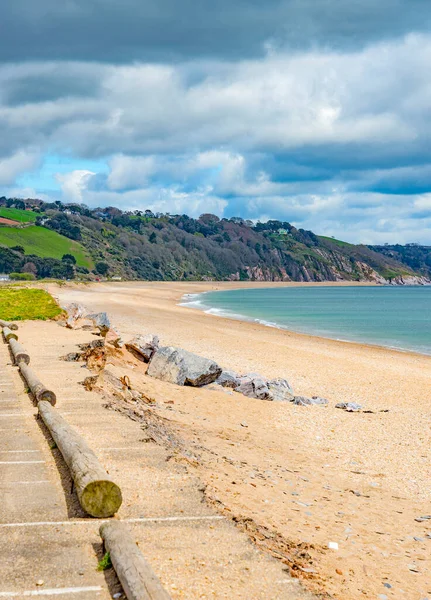 Slapton Sands Mit Blick Nach Westen Der Nähe Von Dartmouth — Stockfoto