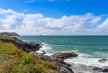 Polzeath Beach görünümünden
