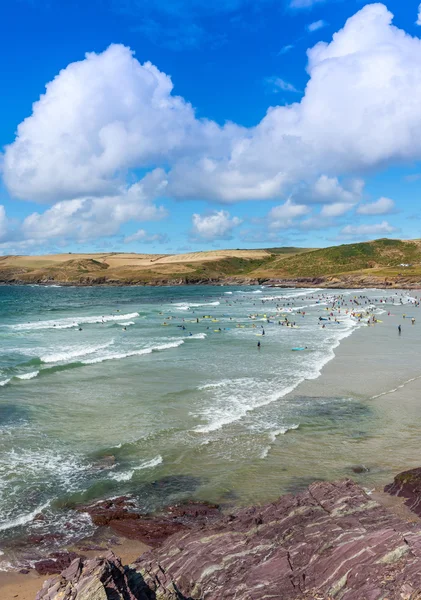 Spiaggia di Polzeath — Foto Stock