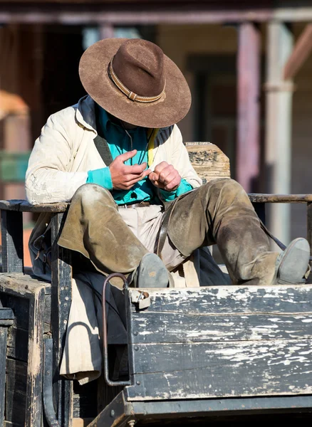Cowboy resting — Stock Photo, Image