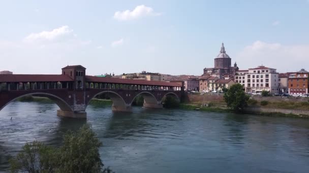 Klasyczny widok na Pavia, Włochy — Wideo stockowe
