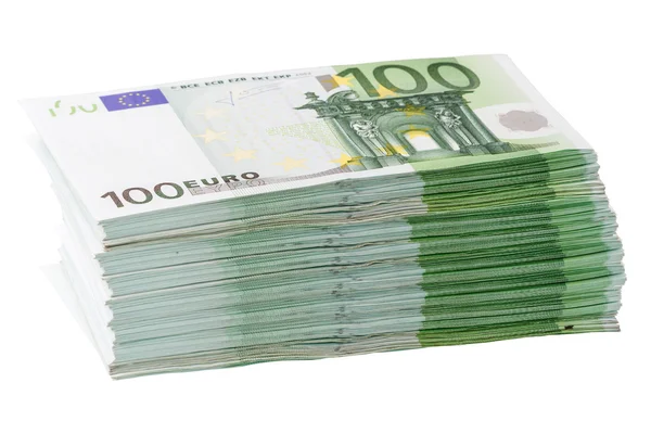 Grande pilha de notas 100 euros — Fotografia de Stock