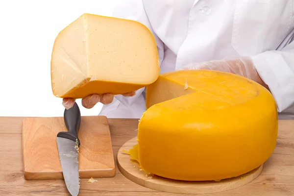 Čtvrtá část hlavy sýr — Stock fotografie