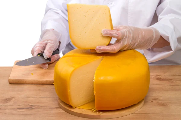 Groot stuk kaas hoofd — Stockfoto