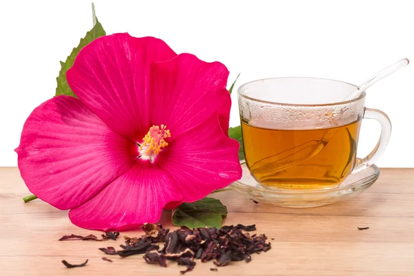 Hibiscus and flower tea — Stock Photo, Image